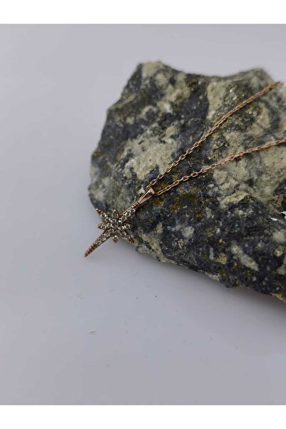 925 Ayar Gümüş Kadın Kolye (Rose Gold Kaplama)