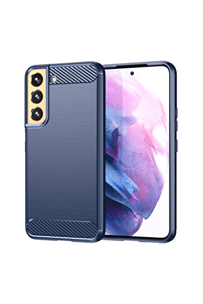 Hurtel Husă de carbon pentru Samsung Galaxy S23+ din silicon flexibil, albastră