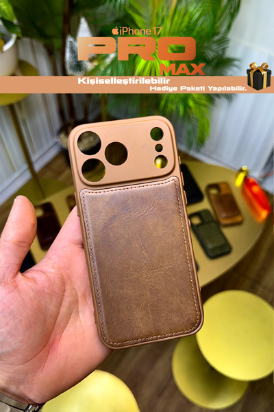CüzCan iPhone 17 Pro MAX Uyumlu Hakiki Deri Magsafe Premium Kılıf