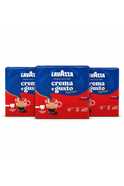 LavAzza Set 3 x Crema e Gusto Espresso Classico, ground coffee, 500 g/pack, t...