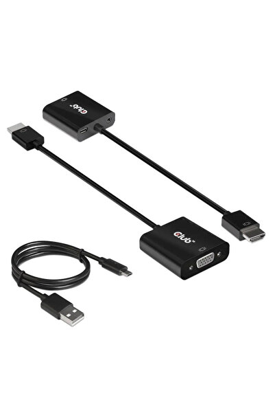 Club 3D Adaptor cablu video CLUB3D CAC-1302 0,5 m HDMI Tip A (Standard) VGA (...