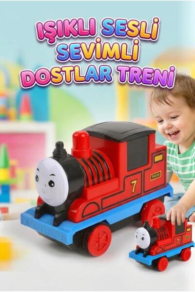 Tıfıl Toys Işıklı Gülen Yüzlü Sevimli Dostlar Treni - 12 cm Çocuklar İçin Eği...