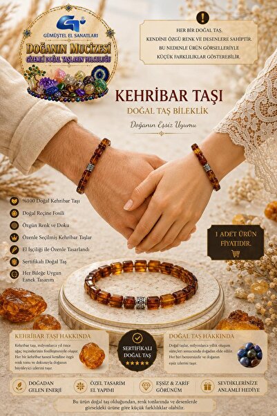 GÜMÜŞTEL EL SANATLARI Certified Amber Bracelet