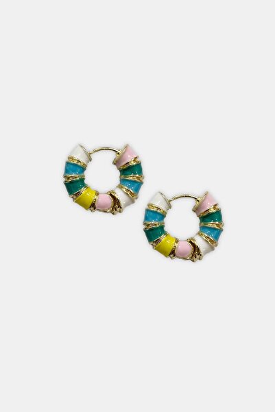 House Of Glix Dora Multicolor Design Hoop Earrings