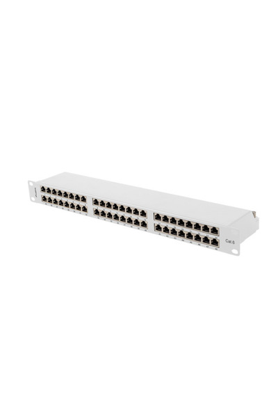 Lanberg Panou patch 48 porturi 1U 19 CAT.6 FTP ecranat gri PPS6-1048-S
