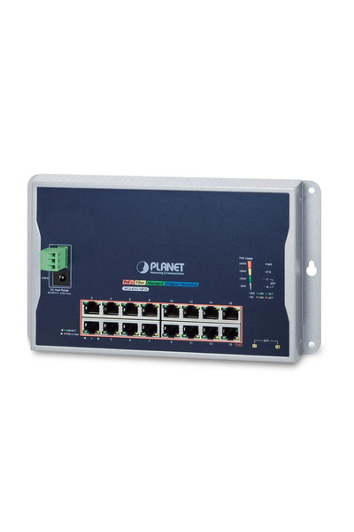 Generic Brand Switch industrial mural 16 porturi Gigabit PoE + 2 SFP 240W