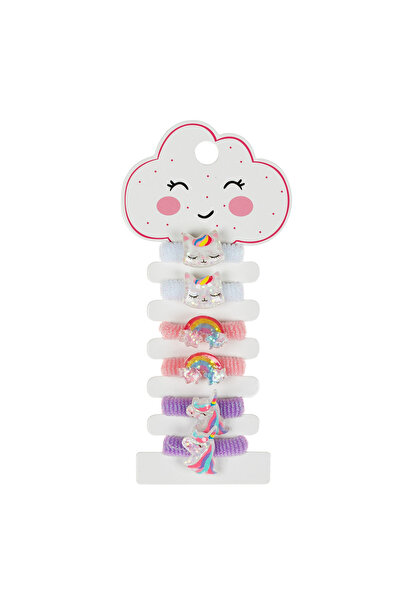 OEM Elastice de păr colorate cu unicorn și pisică curcubeu pentru copii - 6 b...