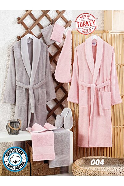 REDROSE COLOR Turkish Bathrobe Set 11 Pieces
