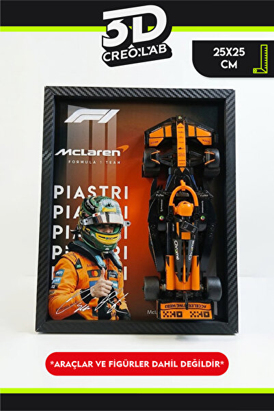 3Dcreo.lab Lego Formula 1 Speed Champions Uyumlu Pilot Baskılı Sanatsal Sergi...