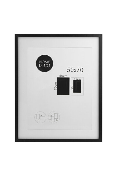 Zumzeria Decorative Picture Frame with Black Wood Mat 50x70cm
