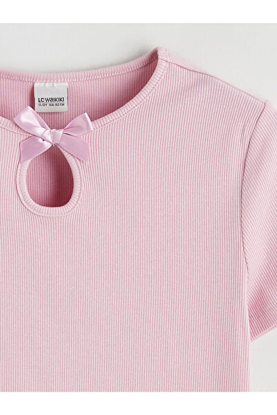 LC Waikiki Bow Detail Girl's T-Shirt