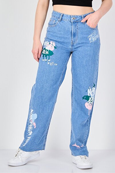 Don't Call Me Jennyfer Women Straight Fit Graphic Print Non Stretchable Jeans...