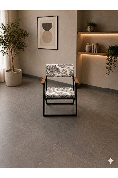 ESAMETAL MOBİLYA Minderli Bahçe, Mutfak, Balkon, Bistro Katlanır Sandalye