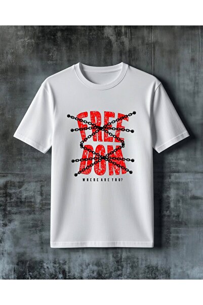 COMVİCHO Free Me Now Zincir Printed Oversize T-Shirt