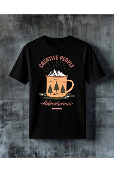 COMVİCHO Creative People Adventure Printed Oversize T-Shirt