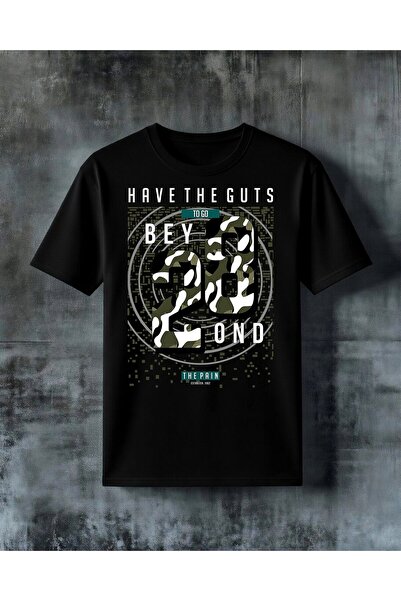 COMVİCHO Beyond Pain Kamo Print Printed Oversize T-Shirt