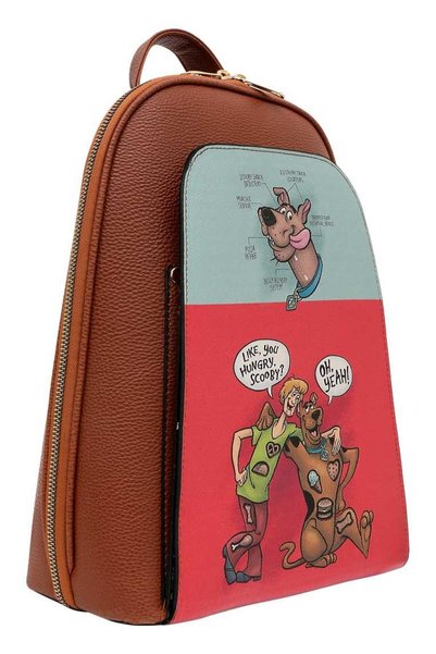 Dogo Rucsac multicolor din piele vegană pentru femei - Design Warner Bros Hungry Doo Scooby Doo