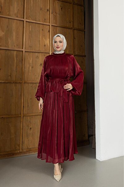 NevaMar Chiffon Skirt Suit with Drawstring Collar