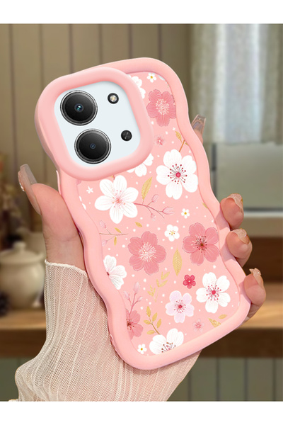 ucuc Redmi 15C 4G Uyumlu Pembe Silikon Kılıf Kamera Korumalı Darbe Emici Tasarım