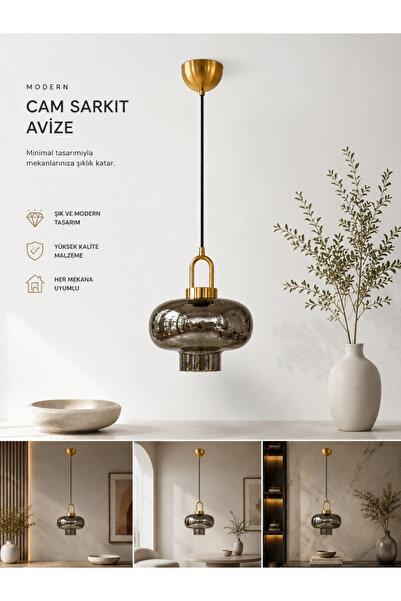 Lumexx MONO TEKLİ FÜME CAMLI ESKİTME SARKIT