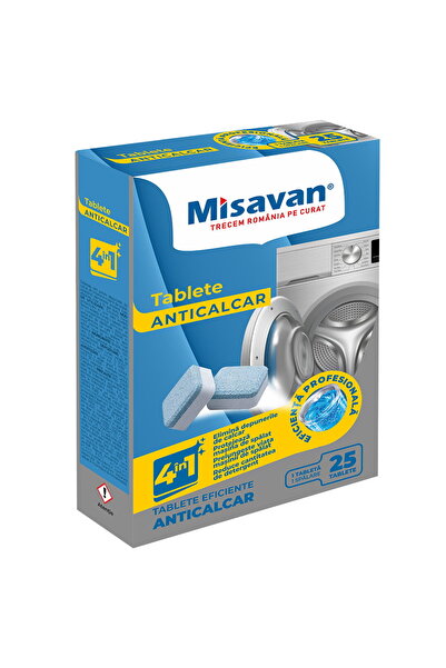 Misavan Anti-limescale tablets for washing machines 4in1, 25 tablets