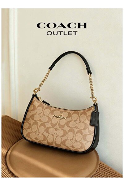 By Coach Teri Shoulder Bag In Signature Canvas for women Handbag Messager Bag