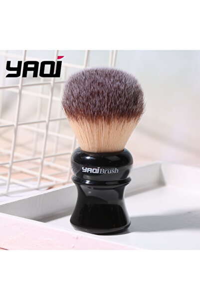 Choice R1906 YAQI 24mm Black Handle Yellow Synthetic Hair Knot Mens Wet Shavi...