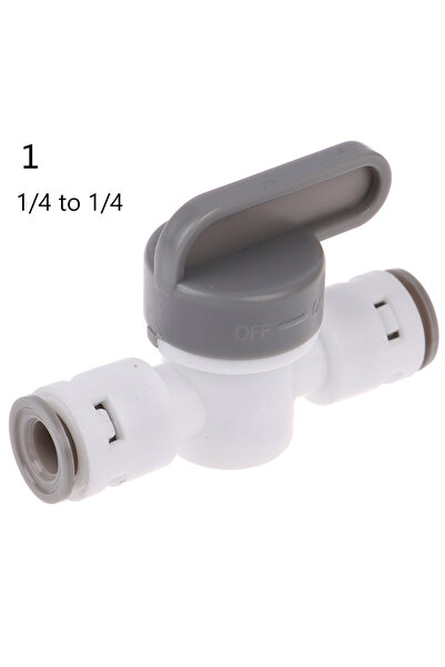 choice2 A1 【】1/4" Ball Valve Inline Tap Quick Connect Push Fit Ro Water Rever...
