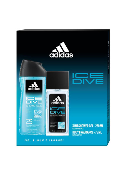 adidas Set Ice Dive: Deodorant Spray, 75 ml + Gel de dus, 250 ml