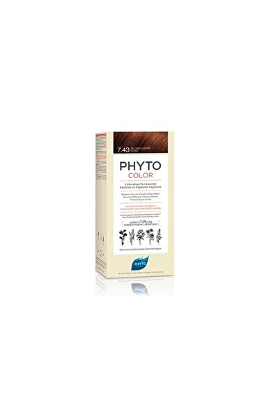 Phyto Kit de vopsea permanentă pentru păr 7.43 Cupru, 50 ml