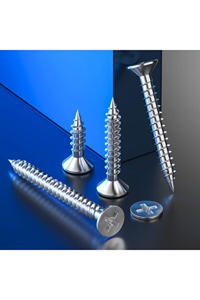 Choice3 M4 30mm 100PCS M4 Stainless Steel Flat Head Self-Tapping Screws High-...
