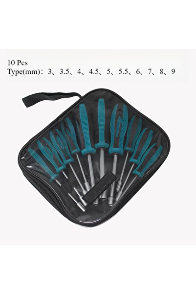 Choice 10Pcs Chrome Vanadium Steel 10 Pcs Socket Screwdriver Hex Key Spanner ...