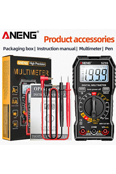 Choice4 جهاز قياس متعدد الوظائف ANENG SZ06 أسود اللون لقياس الجهد والتيار الم...
