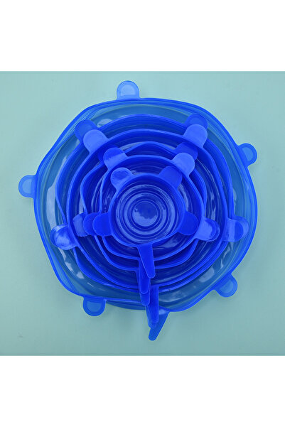 Choice17 6PCS Blue Round 6/12/24PCS Food Silicone Cover Fresh-keeping Stretch...
