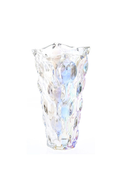 meli melo Vaza decorativa din sticla cu reflexe multicolore 22.5 cm