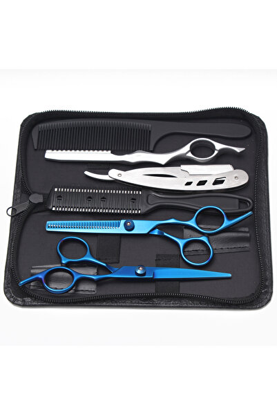 Choice3 C1001 QuanLan 7P Hairdressing Scissors Blue Japan Stainless Hair Scis...