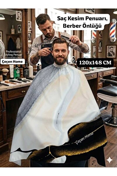 ÇEÇEN HOME (1 Piece) Barber Apron, Hair Cutting Apron, Barber Cover, Barber S...