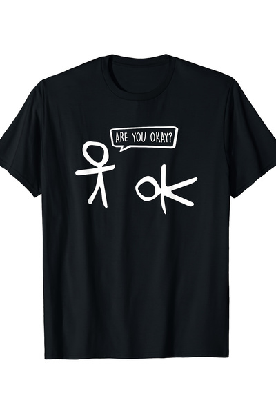 yiou trendy clothing كيف حالك؟ تي شيرت بتصميم كرتوني ممتع