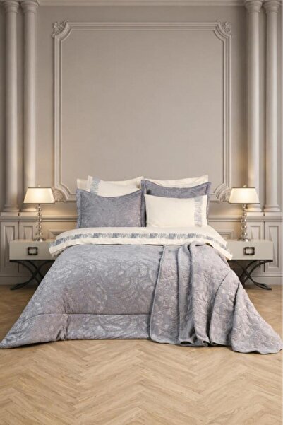 Çeyiz Diyarı Neslia 10 Piece Dowry Set Gray