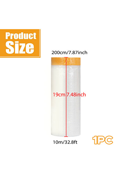 Choice3 200cmx10m Protective Pre-Taped Masking Film, Plastic Sheeting for Car...