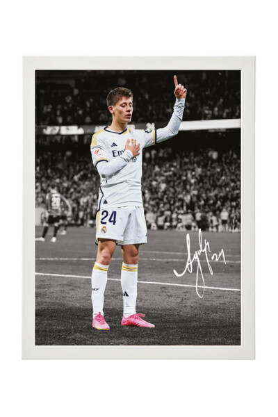 Boomah Accessories Arda Guler Real Madrid Printed Autograph - Framed Poster 3...