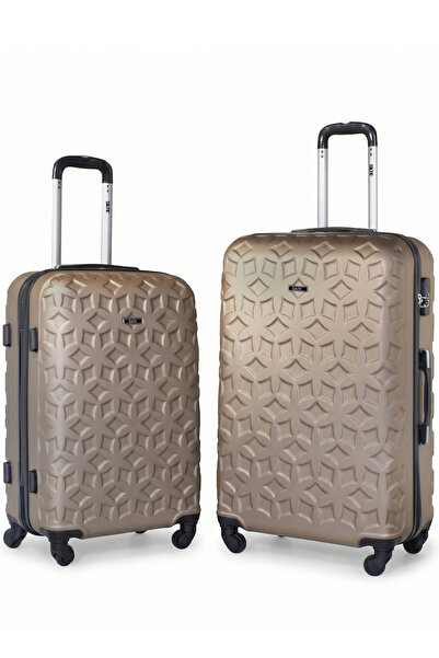 KTMC 2-Piece ABS Luggage Set 24/28 inches Checked Suitcases, KTMC-9191 Champagne