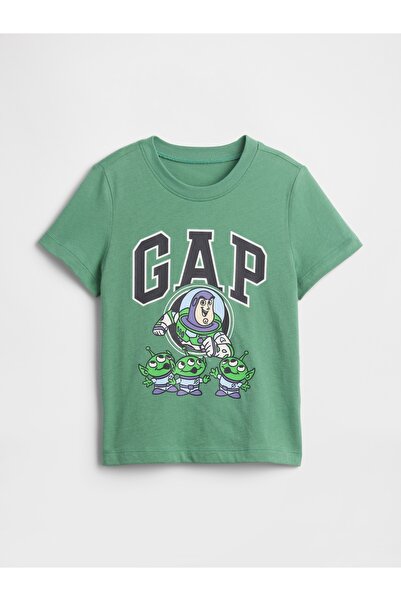 GAP Erkek Bebek Yeşil Disney Toy Story Logo T-Shirt