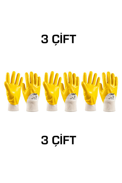 Rytill 3SDE Yarım Kaplı Nitril iş eldiveni 🧤(3 Çift)