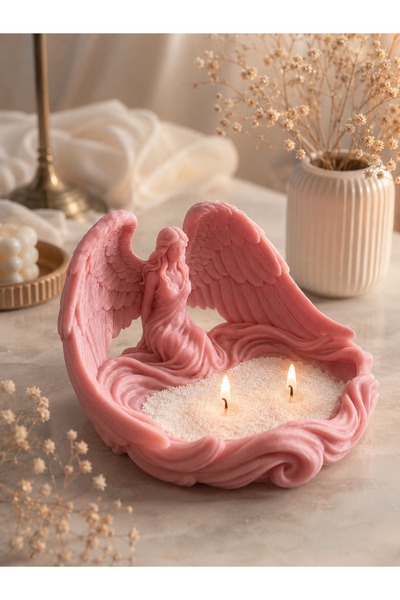 Helenistik Modern Melek Mumluk – 3D Baskı PLA & İnci Mum Tozu Tasarımı
