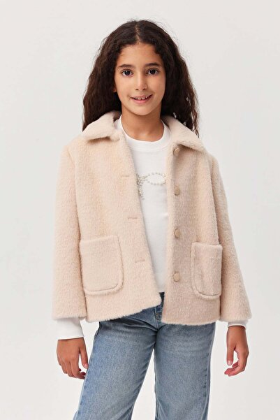 PAULMARK Girl's Short Fur Coat