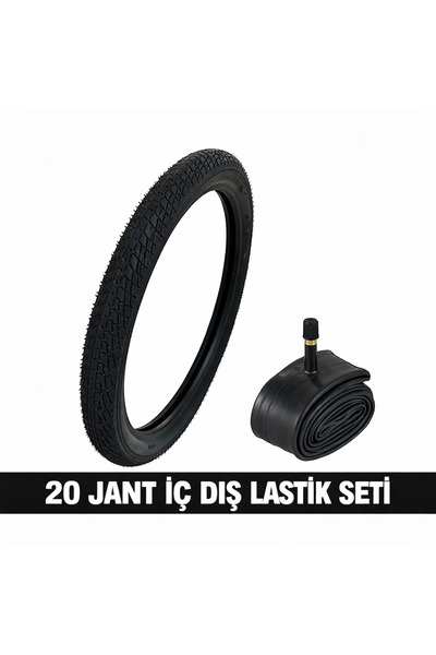 güçlü bisikletmotosiklet 20 Jant Bisiklet Lastik Seti - 1 Dış + 1 İç Lastik -...