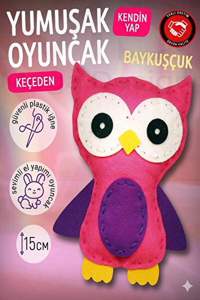 Mega Design Kendin Yap Baykuş Figürlü Keçe Dikiş Seti - Eğitici Çocuk El İşi ...