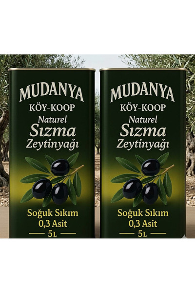 Köysev Mudanya Soğuk Sıkım Sızma Natürel Erken Hasat 0,3 Asit 2*5L 2AD Zeytin...