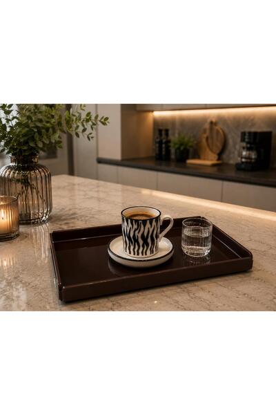 LEYA HOME صينية زخرفية من البليكسي / صينية أكريليك للتنظيم / صينية عرض / 22x14 سم / قطعة واحدة